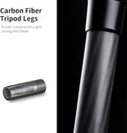 K&F Concept 63" Carbon Fiber Camera Tripods, D254C1+BH-28L Compact Tripod - Image 6