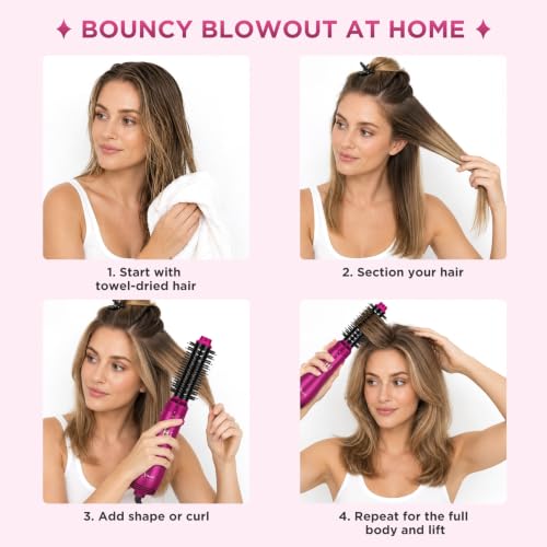 Blow Dryer Brush Set (Rose Pink / 1" & 1.25" Round Barrel)