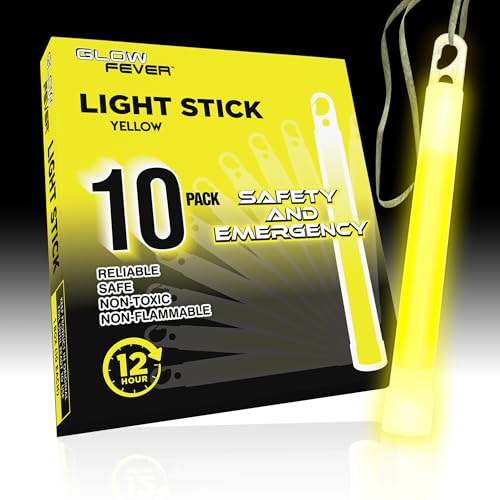 Emergency Safety Military Grade Glow Sticks (10PCS / Yellow)