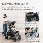 Vista V3 Convertible Single (Vista V3 Stroller / Owen (Mocha Mélange))