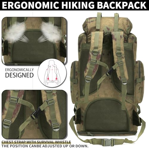 Hiking Backpack for Men 70L (100l-ruin Green)