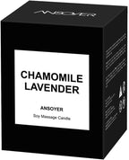Massage Oil Candle, Romantic Gift SPA Use Home Scented Candle Body Oil, Ultra Hydrating Body Care with Soybean Oil, 4.5oz (Chamomile Lavender)