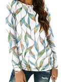 Womens Long Sleeve Tops Teacher Outfit Fall Casual Shirts (Large / Leafwhite)