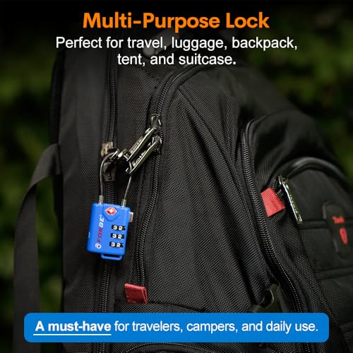 TSA Approved Luggage Locks (Blue 2 Pack)