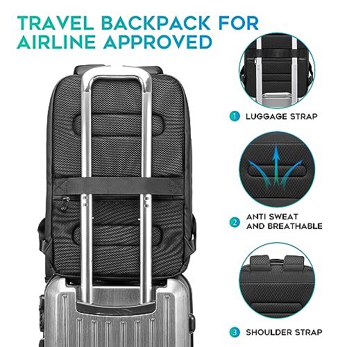Business Commute Backpack Waterproof fit 15.6 Inch Commute backpack (Large / Grey(no Charge Port))