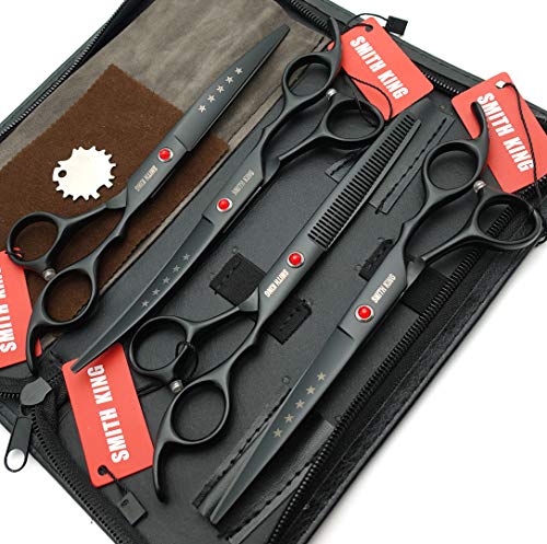 7.0in Professional Pet Grooming Scissors set (Matt Black)