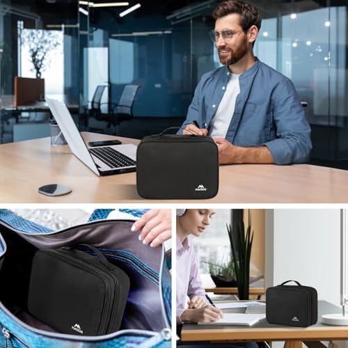 Small Electronic Organizer Travel Case (Antique Black / Small)