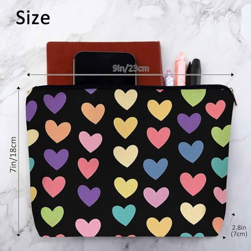 Makeup Bag Heart Makeup Bags For Purse Pouch (9 x 7.1 inch / Heart)