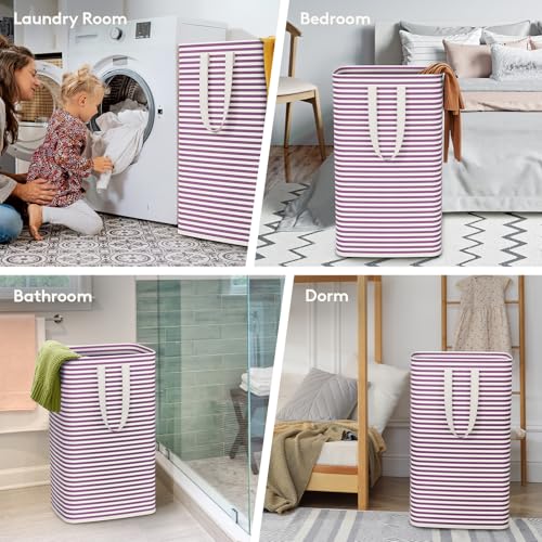 80L Large Laundry Baskets (Purple / 80L)
