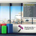 Digital Hanging Luggage Scale with Backlit for Travel (Pink)