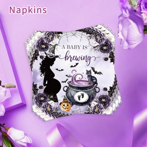 50 Pcs A Baby Is Brewing Napkins (Witch)
