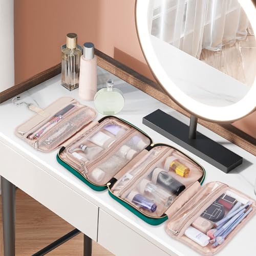 Toiletry Bag for Women (Medium / Minimalist / Green)
