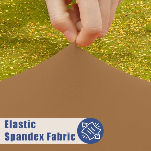 2 Pack Rectangle Spandex Fitted Table Cloth (Brown / 48" x 30" (Rectangular))