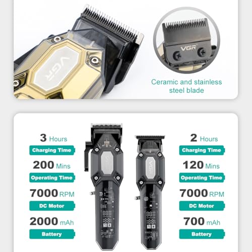 Professional Hair Clippers for Men (Black)