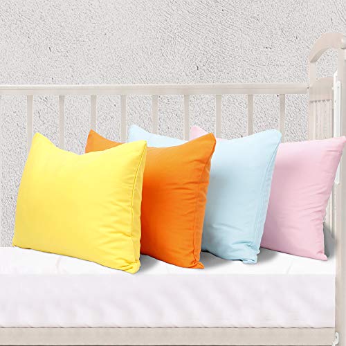 Toddler Pillows with Pillowcases Set (Navy Blue (Microfiber) / 13x18 Inch (Pack of 2))