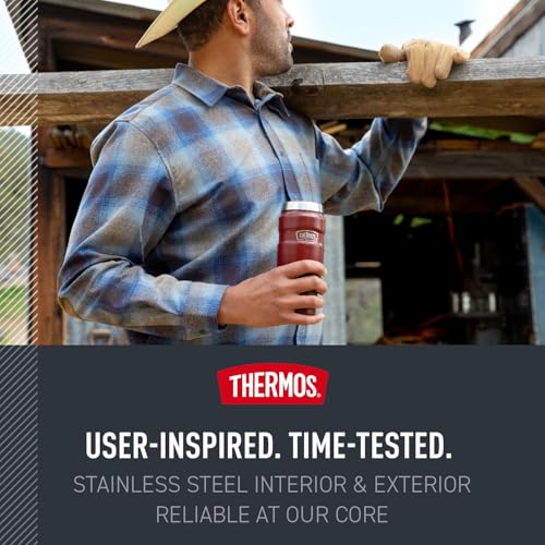Stainless King Stainless Steel Tumbler (Rustic Red / 16 ounces / No Handle)