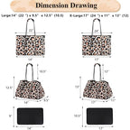 Neoprene Multipurpose Beach Bag Tote Bag (Leopard / X-Large)