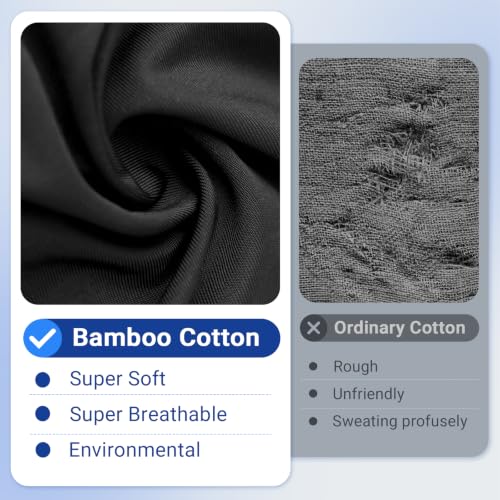 Bamboo Cotton Sleep Mask with Bluetooth Headphones (Black)