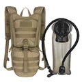 Tactical Hydration Backpack with 3L Water Bladder (Tan)
