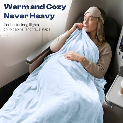 Travel Blanket and Pillow (Ice Blue)