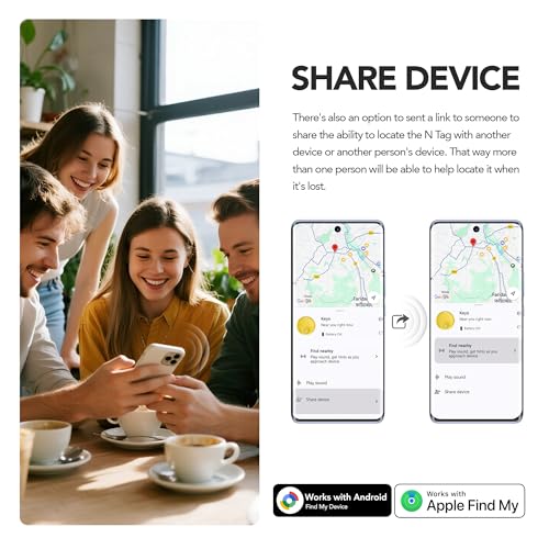 FindTag Duo Dual System Tracker for iOS or Android (Yellow-dual(1 Pack))