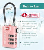 TSA Approved Luggage Locks (1.4*0.72*3.54 in / Pink 2 Pack)