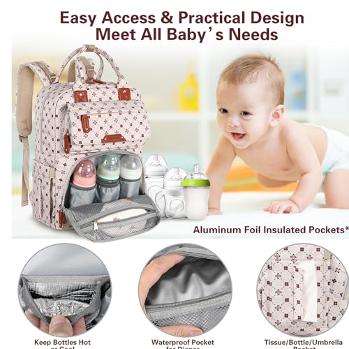 Baby Diaper Bag Backpack (Pink05)