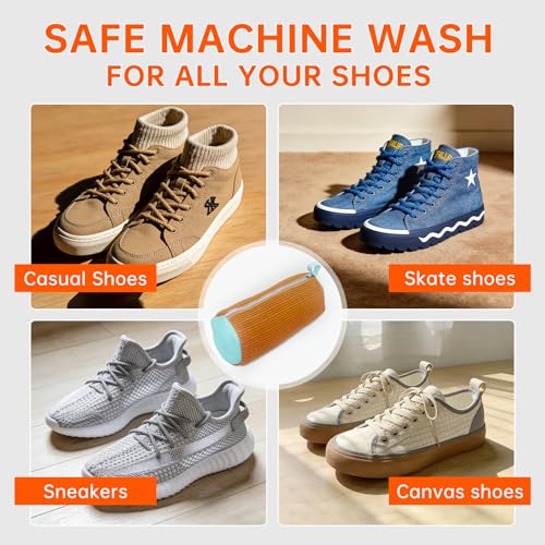 2PCS Chocolate Shoe Washing Machine Bags for All Shoe Types (Chocolate / 2PCS)