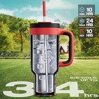 40 oz Tumbler with Handle (Rainbow Whiskers / 40 Ounces)