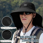 Outdoor Sun Hat for Men Women (1pack-black/Arm Sleeves)