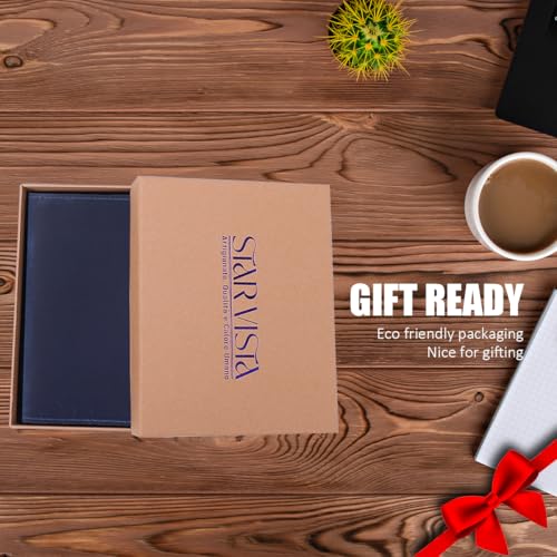 Albatross Leather Travel Passport Holder (Navy)