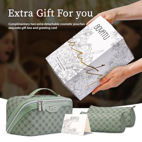 Travel Makeup Bag Cosmetic Bags for Women (A-5-Green)