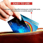 2 Pack RFID Blocking Card for Credit Debit ID Card (Rainbow)