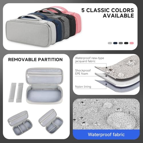 Tech Organizer Pouch with Handle (Grey / Single Layer)