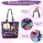 Beach Bag for Women (Purple Flamingo)