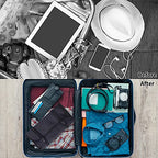 Foldable Clear Hanging Travel Toiletry Bag Cosmetic Organiser Storage (Black)