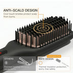 Black Ceramic Ionic Straightener Brush (Black)