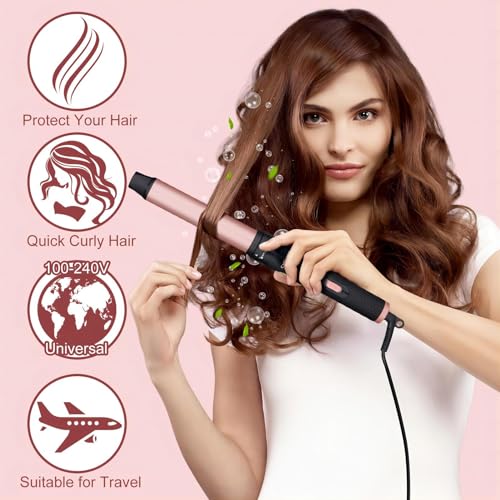 5 in 1 Curling Wand Set (Rose Gold)