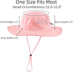 Connectyle Women's UPF 50+ Sun Hat UV Protection Wide Brim Bucket Hat Summer - Image 3
