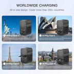 Universal Travel Adapter (2 USB A+1 USB C(PD100W)+2 USB C(PD20W)(Standard) / Black)