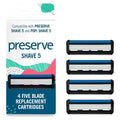 Shave 5 Wave Edition Razor Blade Refills (Replacement Cartridges)