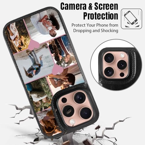 Custom Wallet Phone Case for iPhone 16 Pro (Black-E / iPhone 16 Pro)