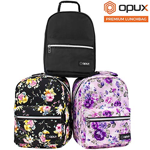 Insulated Lunch Box for Kids and Adults (Black)