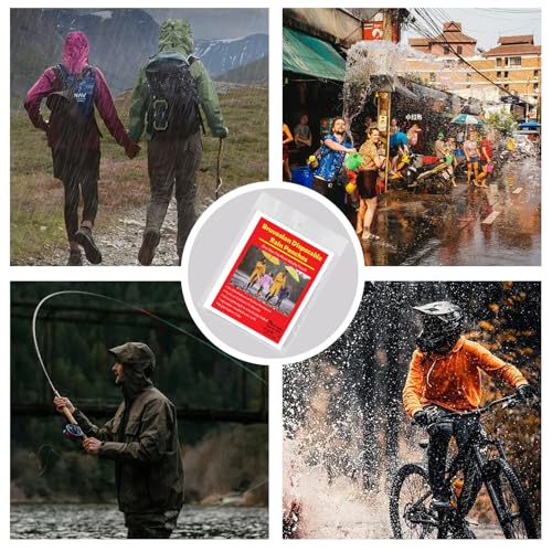 6 & 20 & 50 Pack Disposable Rain Ponchos for Adults (Pink / 6 Pack)