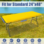2 Pack Rectangle Spandex Fitted Table Cloth (Yellow / 48" x 24" (Rectangular))