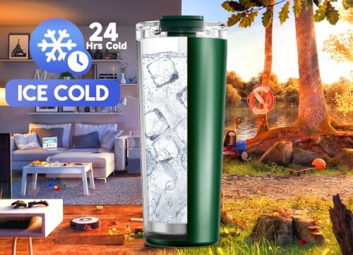 24 oz Insulated Travel Coffee Mug (Evergreen / 24 Ounces)