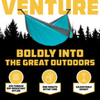 Camping Hammock (Blue & Grey / Double)