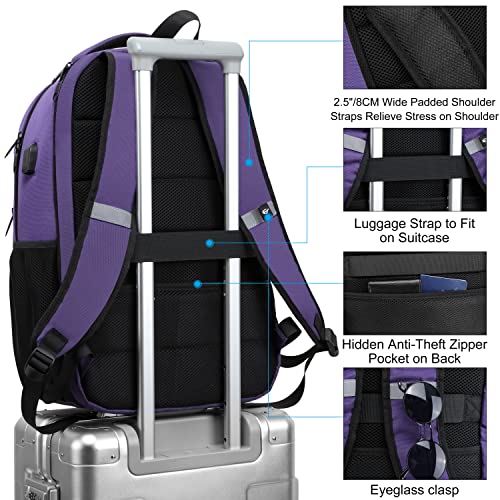 17.3 Inch Travel Laptop Backpack (17.3inch / 17.3 Inch-purple)
