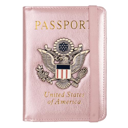 RFID Blocking Passport Holder (Rose Gold / Upgraded)