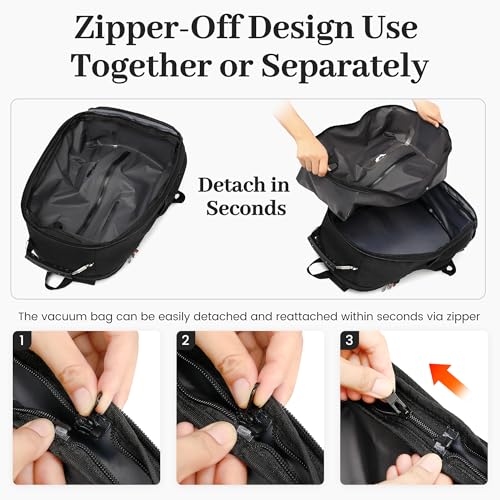 Vacuum Seal Backpack for Travel with Pump (17.3 / Grey Q)